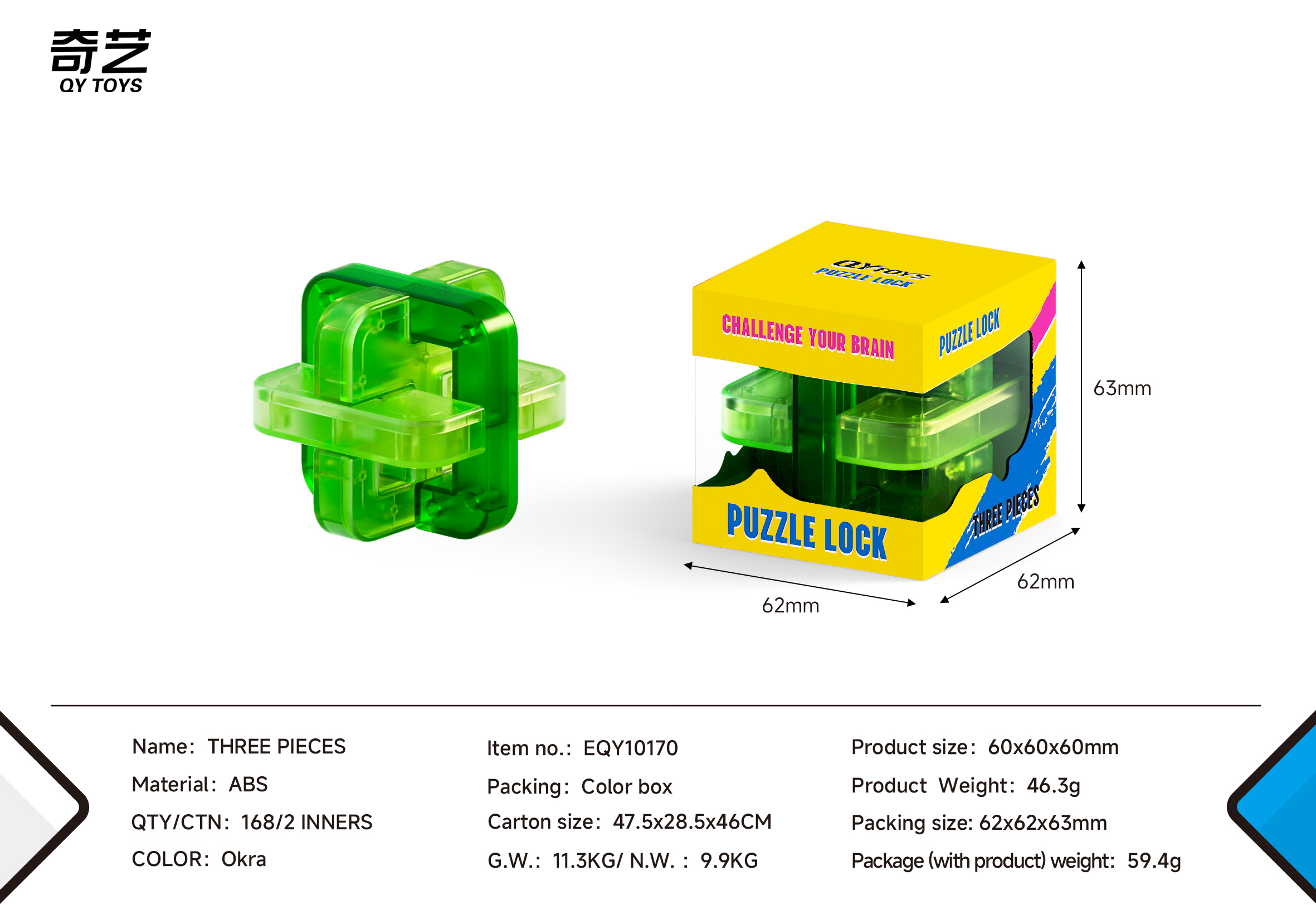 Three Pieces Twisty Puzzle | CubeMaster UK