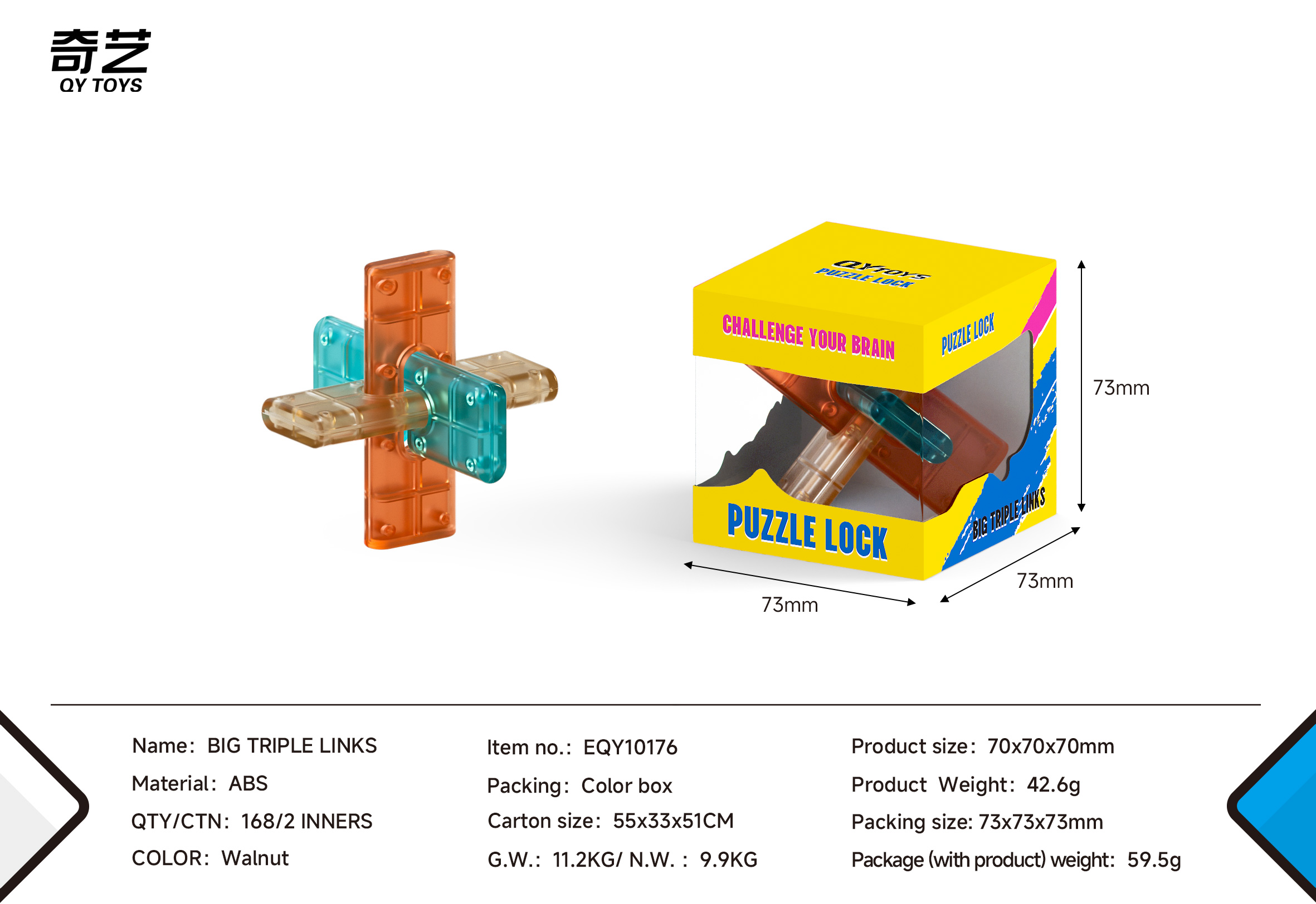 Speed Cube Model BIG TRIPLE LINKS | CubeMaster UK