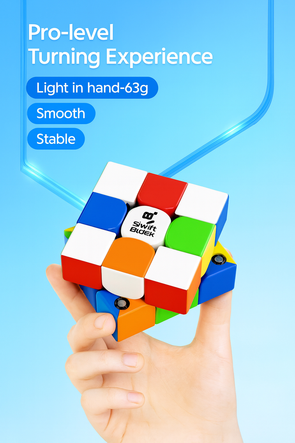 Swift Block 355S 3×3 Magnetic Speed Cube – GAN Sub-Brand (Stickerless)